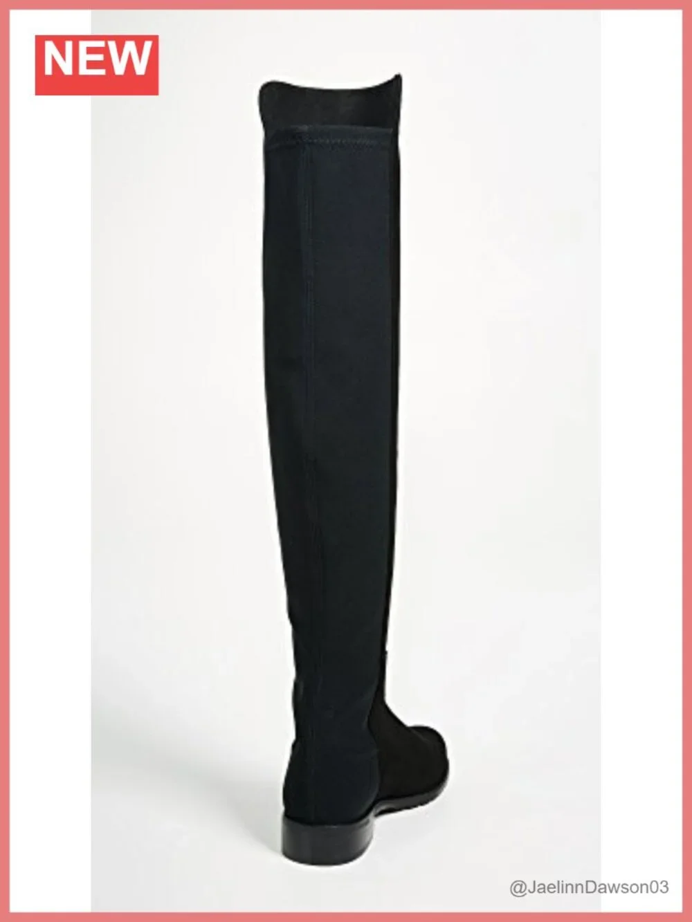 Stuart Weitzman Leather Over-The-Knee Flat Boots Pull-On Notched Top